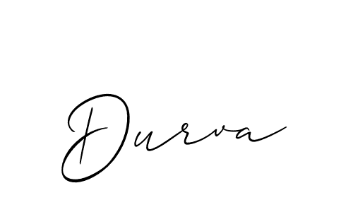 Durva stylish signature style. Best Handwritten Sign (Allison_Script) for my name. Handwritten Signature Collection Ideas for my name Durva. Durva signature style 2 images and pictures png