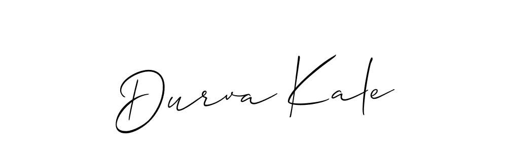 Make a beautiful signature design for name Durva Kale. With this signature (Allison_Script) style, you can create a handwritten signature for free. Durva Kale signature style 2 images and pictures png