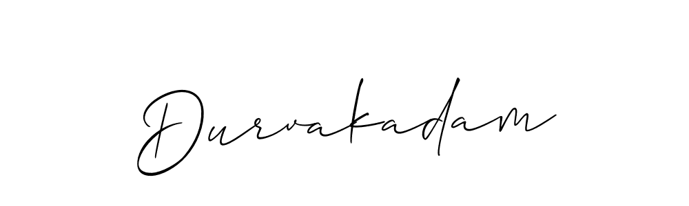 The best way (Allison_Script) to make a short signature is to pick only two or three words in your name. The name Durvakadam include a total of six letters. For converting this name. Durvakadam signature style 2 images and pictures png