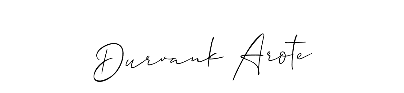 Durvank Arote stylish signature style. Best Handwritten Sign (Allison_Script) for my name. Handwritten Signature Collection Ideas for my name Durvank Arote. Durvank Arote signature style 2 images and pictures png