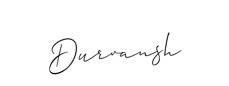 Create a beautiful signature design for name Durvansh. With this signature (Allison_Script) fonts, you can make a handwritten signature for free. Durvansh signature style 2 images and pictures png
