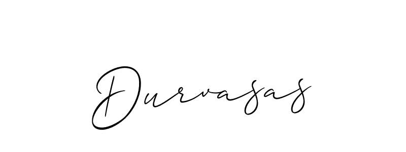 Design your own signature with our free online signature maker. With this signature software, you can create a handwritten (Allison_Script) signature for name Durvasas. Durvasas signature style 2 images and pictures png