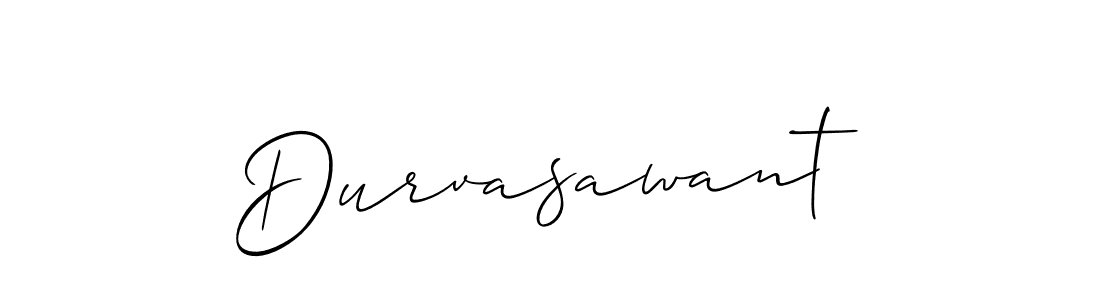 Use a signature maker to create a handwritten signature online. With this signature software, you can design (Allison_Script) your own signature for name Durvasawant. Durvasawant signature style 2 images and pictures png