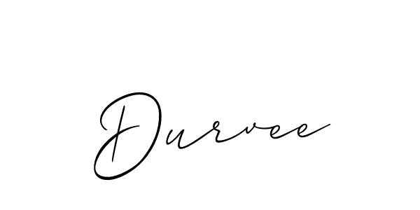 How to make Durvee signature? Allison_Script is a professional autograph style. Create handwritten signature for Durvee name. Durvee signature style 2 images and pictures png