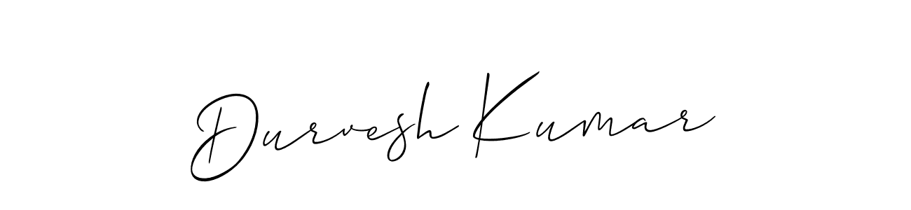 How to Draw Durvesh Kumar signature style? Allison_Script is a latest design signature styles for name Durvesh Kumar. Durvesh Kumar signature style 2 images and pictures png