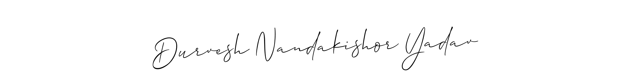 Create a beautiful signature design for name Durvesh Nandakishor Yadav. With this signature (Allison_Script) fonts, you can make a handwritten signature for free. Durvesh Nandakishor Yadav signature style 2 images and pictures png