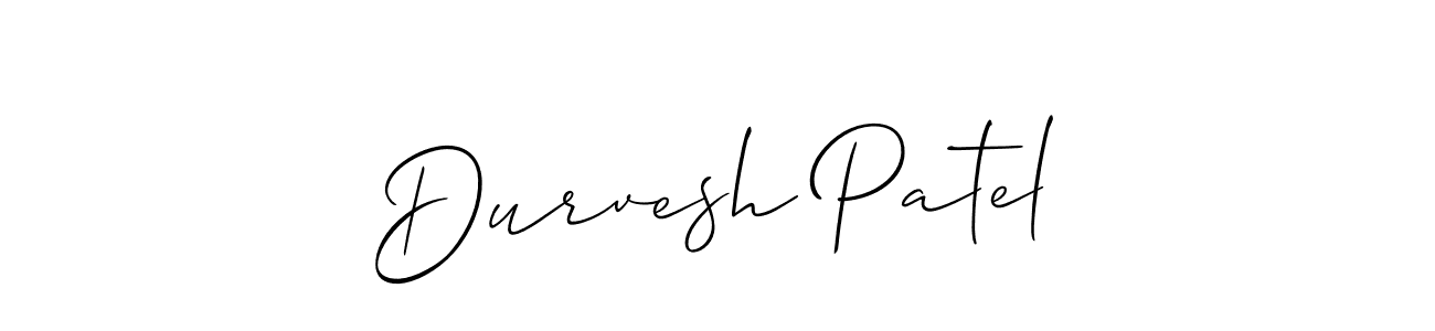 Create a beautiful signature design for name Durvesh Patel. With this signature (Allison_Script) fonts, you can make a handwritten signature for free. Durvesh Patel signature style 2 images and pictures png