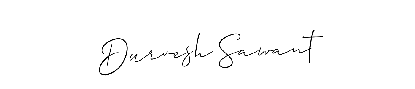 Also we have Durvesh Sawant name is the best signature style. Create professional handwritten signature collection using Allison_Script autograph style. Durvesh Sawant signature style 2 images and pictures png