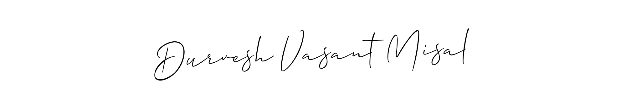 How to Draw Durvesh Vasant Misal signature style? Allison_Script is a latest design signature styles for name Durvesh Vasant Misal. Durvesh Vasant Misal signature style 2 images and pictures png