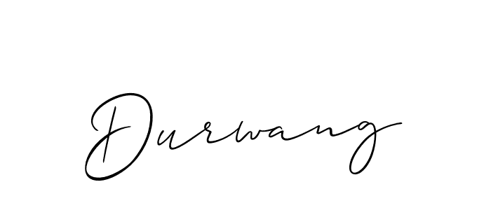 Design your own signature with our free online signature maker. With this signature software, you can create a handwritten (Allison_Script) signature for name Durwang. Durwang signature style 2 images and pictures png