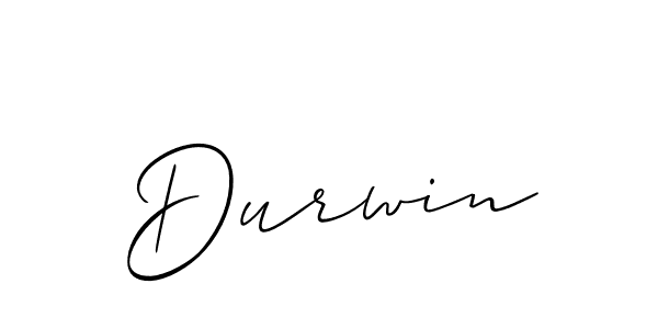 The best way (Allison_Script) to make a short signature is to pick only two or three words in your name. The name Durwin include a total of six letters. For converting this name. Durwin signature style 2 images and pictures png