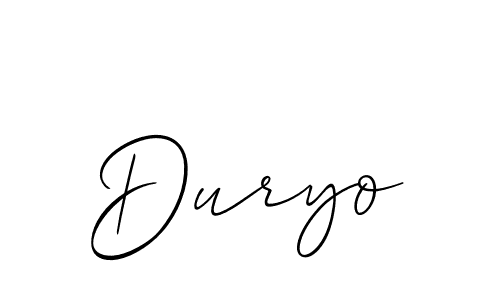 Also we have Duryo name is the best signature style. Create professional handwritten signature collection using Allison_Script autograph style. Duryo signature style 2 images and pictures png