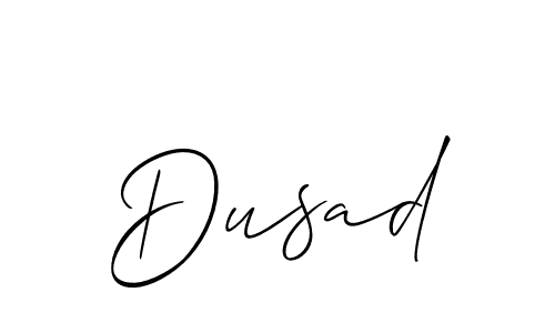 You should practise on your own different ways (Allison_Script) to write your name (Dusad) in signature. don't let someone else do it for you. Dusad signature style 2 images and pictures png