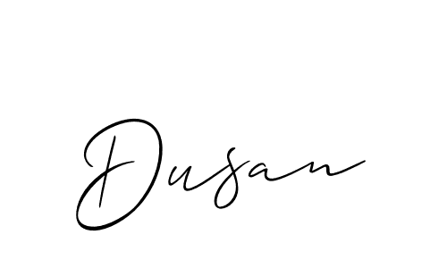 How to make Dusan name signature. Use Allison_Script style for creating short signs online. This is the latest handwritten sign. Dusan signature style 2 images and pictures png