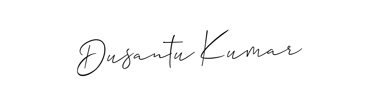 How to make Dusantu Kumar name signature. Use Allison_Script style for creating short signs online. This is the latest handwritten sign. Dusantu Kumar signature style 2 images and pictures png