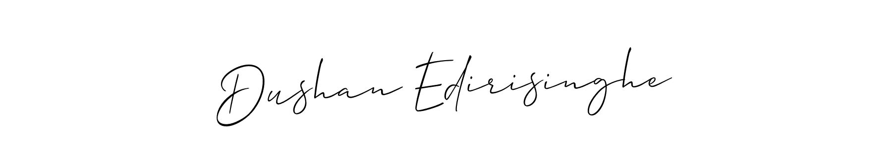 It looks lik you need a new signature style for name Dushan Edirisinghe. Design unique handwritten (Allison_Script) signature with our free signature maker in just a few clicks. Dushan Edirisinghe signature style 2 images and pictures png