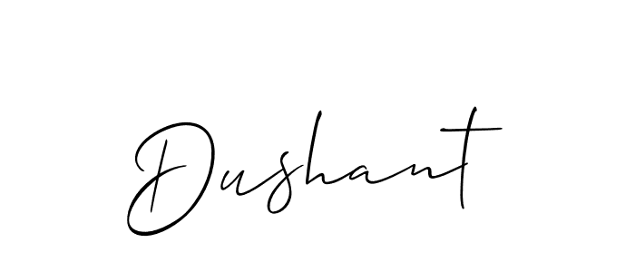 Similarly Allison_Script is the best handwritten signature design. Signature creator online .You can use it as an online autograph creator for name Dushant. Dushant signature style 2 images and pictures png