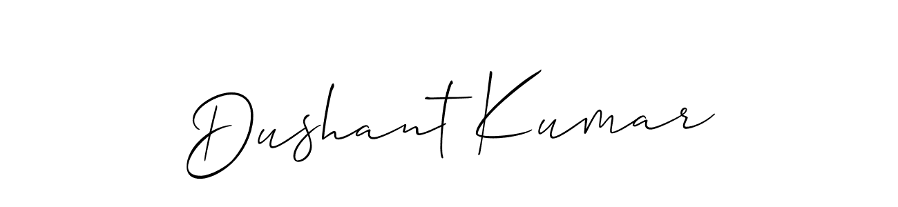 Dushant Kumar stylish signature style. Best Handwritten Sign (Allison_Script) for my name. Handwritten Signature Collection Ideas for my name Dushant Kumar. Dushant Kumar signature style 2 images and pictures png