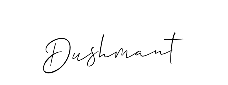 Also we have Dushmant name is the best signature style. Create professional handwritten signature collection using Allison_Script autograph style. Dushmant signature style 2 images and pictures png