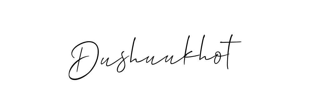 Create a beautiful signature design for name Dushuukhot. With this signature (Allison_Script) fonts, you can make a handwritten signature for free. Dushuukhot signature style 2 images and pictures png