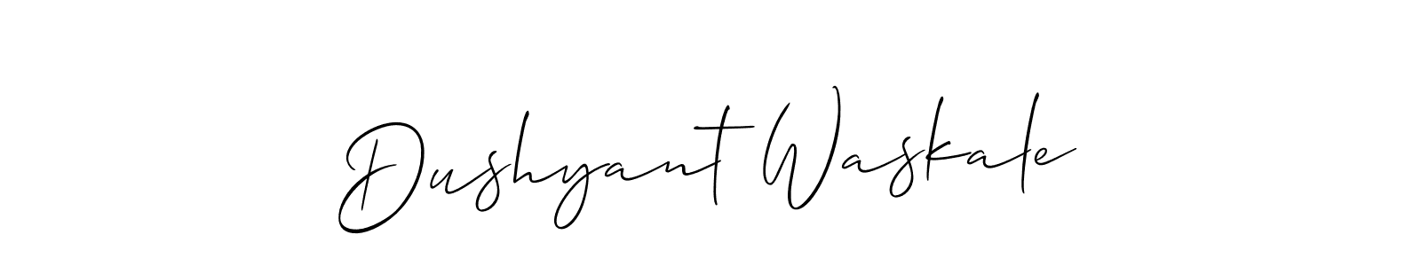 Dushyant Waskale stylish signature style. Best Handwritten Sign (Allison_Script) for my name. Handwritten Signature Collection Ideas for my name Dushyant Waskale. Dushyant Waskale signature style 2 images and pictures png