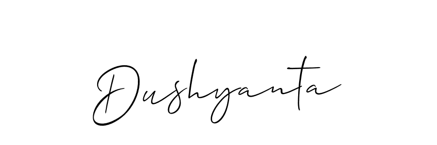 Design your own signature with our free online signature maker. With this signature software, you can create a handwritten (Allison_Script) signature for name Dushyanta. Dushyanta signature style 2 images and pictures png