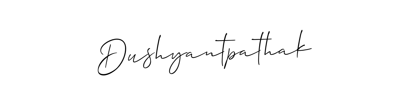 How to Draw Dushyantpathak signature style? Allison_Script is a latest design signature styles for name Dushyantpathak. Dushyantpathak signature style 2 images and pictures png