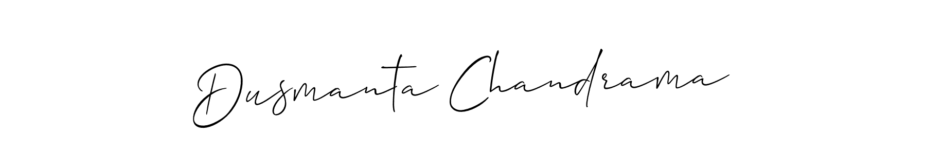 How to make Dusmanta Chandrama name signature. Use Allison_Script style for creating short signs online. This is the latest handwritten sign. Dusmanta Chandrama signature style 2 images and pictures png