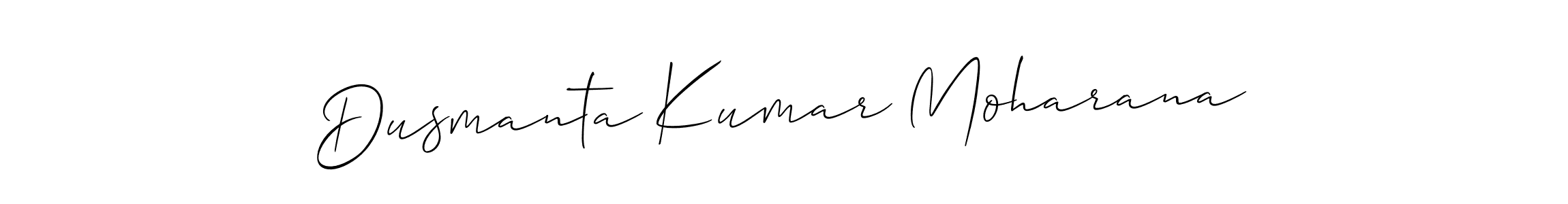 How to make Dusmanta Kumar Moharana name signature. Use Allison_Script style for creating short signs online. This is the latest handwritten sign. Dusmanta Kumar Moharana signature style 2 images and pictures png