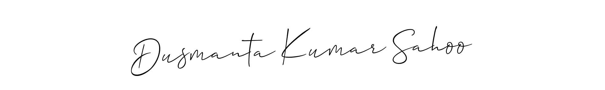 How to Draw Dusmanta Kumar Sahoo signature style? Allison_Script is a latest design signature styles for name Dusmanta Kumar Sahoo. Dusmanta Kumar Sahoo signature style 2 images and pictures png