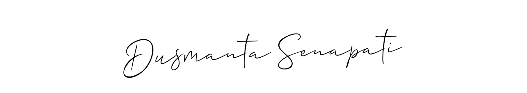 Make a beautiful signature design for name Dusmanta Senapati. With this signature (Allison_Script) style, you can create a handwritten signature for free. Dusmanta Senapati signature style 2 images and pictures png