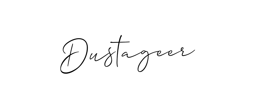 How to make Dustageer signature? Allison_Script is a professional autograph style. Create handwritten signature for Dustageer name. Dustageer signature style 2 images and pictures png