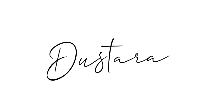 Dustara stylish signature style. Best Handwritten Sign (Allison_Script) for my name. Handwritten Signature Collection Ideas for my name Dustara. Dustara signature style 2 images and pictures png
