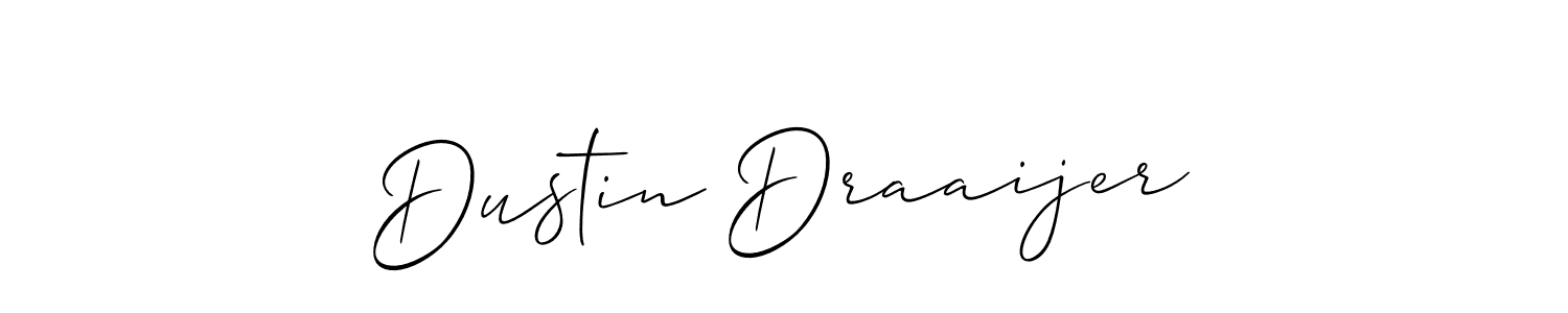 Use a signature maker to create a handwritten signature online. With this signature software, you can design (Allison_Script) your own signature for name Dustin Draaijer. Dustin Draaijer signature style 2 images and pictures png