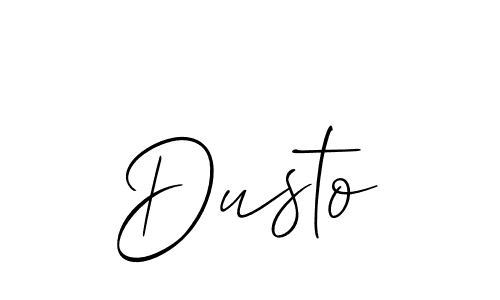 Dusto stylish signature style. Best Handwritten Sign (Allison_Script) for my name. Handwritten Signature Collection Ideas for my name Dusto. Dusto signature style 2 images and pictures png