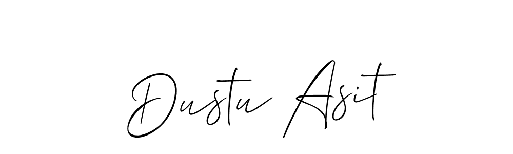 Use a signature maker to create a handwritten signature online. With this signature software, you can design (Allison_Script) your own signature for name Dustu Asit. Dustu Asit signature style 2 images and pictures png