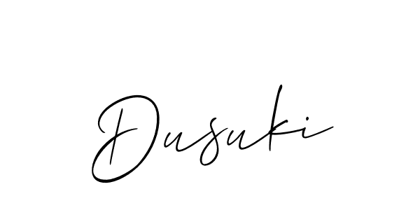 Dusuki stylish signature style. Best Handwritten Sign (Allison_Script) for my name. Handwritten Signature Collection Ideas for my name Dusuki. Dusuki signature style 2 images and pictures png