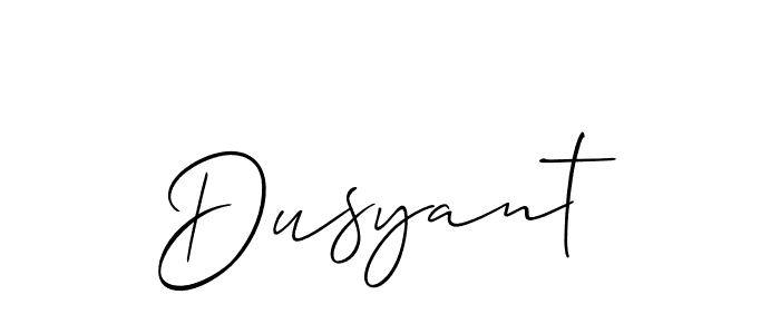 How to make Dusyant signature? Allison_Script is a professional autograph style. Create handwritten signature for Dusyant name. Dusyant signature style 2 images and pictures png