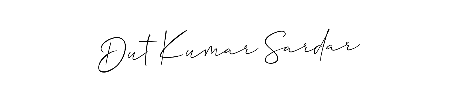 Make a beautiful signature design for name Dut Kumar Sardar. With this signature (Allison_Script) style, you can create a handwritten signature for free. Dut Kumar Sardar signature style 2 images and pictures png