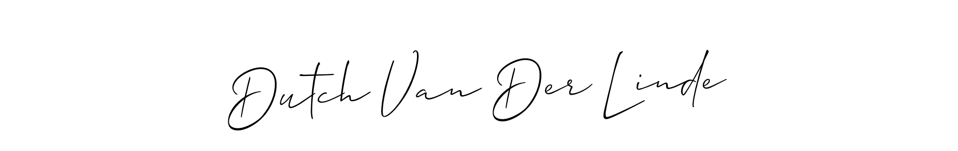 Make a short Dutch Van Der Linde signature style. Manage your documents anywhere anytime using Allison_Script. Create and add eSignatures, submit forms, share and send files easily. Dutch Van Der Linde signature style 2 images and pictures png