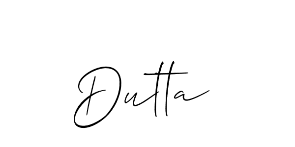 You should practise on your own different ways (Allison_Script) to write your name (Dutta ) in signature. don't let someone else do it for you. Dutta  signature style 2 images and pictures png