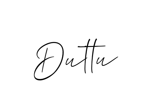 How to make Duttu signature? Allison_Script is a professional autograph style. Create handwritten signature for Duttu name. Duttu signature style 2 images and pictures png