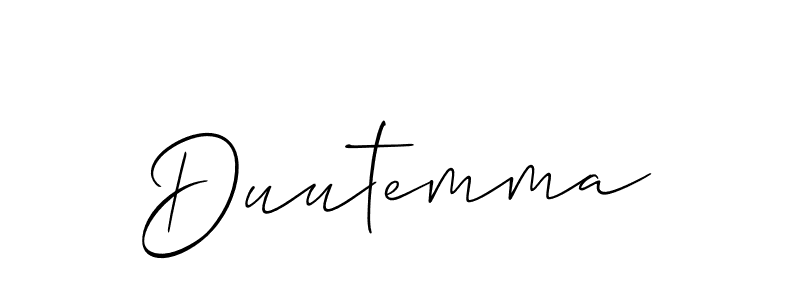 if you are searching for the best signature style for your name Duutemma. so please give up your signature search. here we have designed multiple signature styles  using Allison_Script. Duutemma signature style 2 images and pictures png