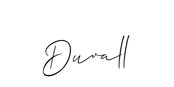 How to make Duvall name signature. Use Allison_Script style for creating short signs online. This is the latest handwritten sign. Duvall signature style 2 images and pictures png