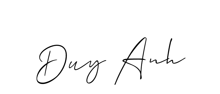 You should practise on your own different ways (Allison_Script) to write your name (Duy Anh) in signature. don't let someone else do it for you. Duy Anh signature style 2 images and pictures png