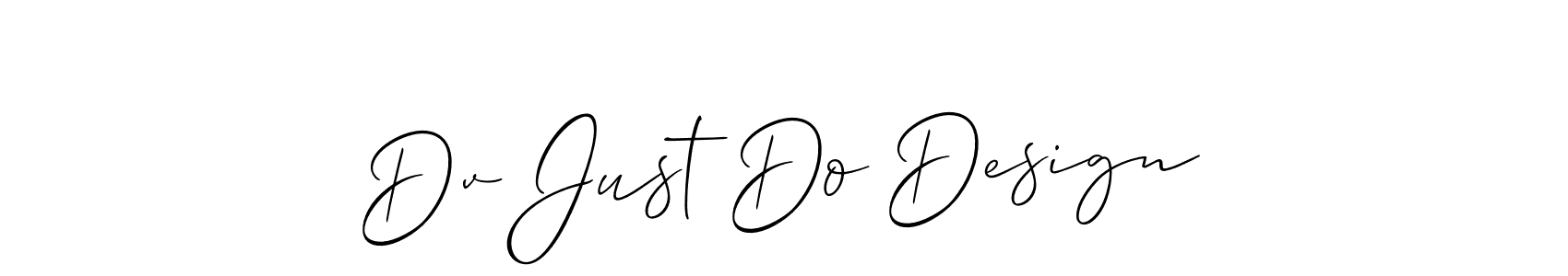 How to Draw Dv Just Do Design signature style? Allison_Script is a latest design signature styles for name Dv Just Do Design. Dv Just Do Design signature style 2 images and pictures png