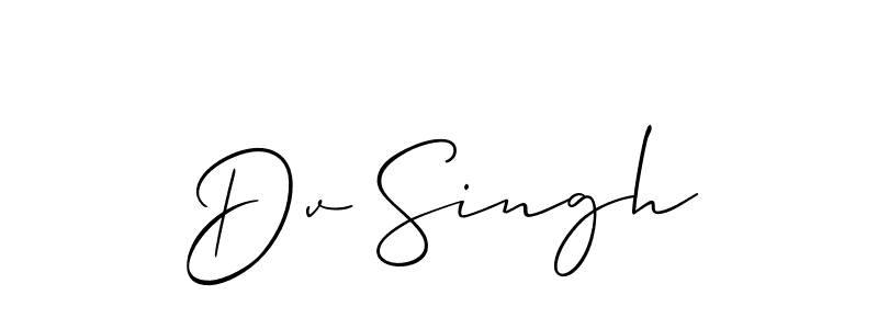You should practise on your own different ways (Allison_Script) to write your name (Dv Singh) in signature. don't let someone else do it for you. Dv Singh signature style 2 images and pictures png