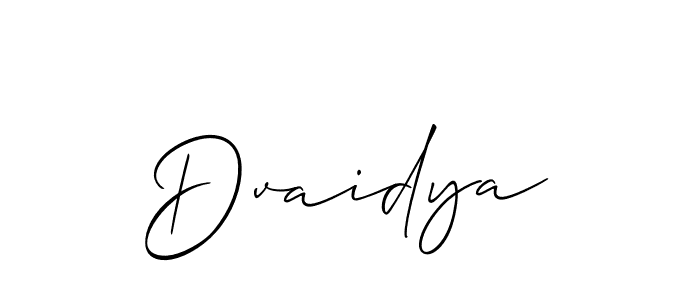 Make a beautiful signature design for name Dvaidya. With this signature (Allison_Script) style, you can create a handwritten signature for free. Dvaidya signature style 2 images and pictures png