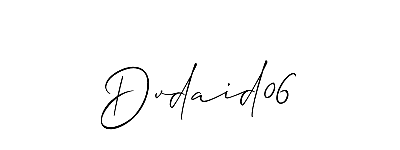 Make a beautiful signature design for name Dvdaid06. With this signature (Allison_Script) style, you can create a handwritten signature for free. Dvdaid06 signature style 2 images and pictures png