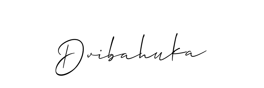 How to Draw Dvibahuka signature style? Allison_Script is a latest design signature styles for name Dvibahuka. Dvibahuka signature style 2 images and pictures png